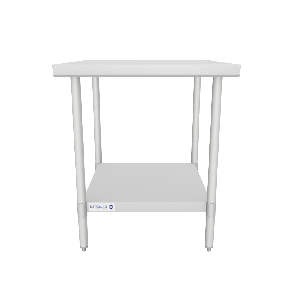 Empura WT3030 30 Inch Work Table Galvanized Steel Top Stainless Steel Construction with Adjustable Feet