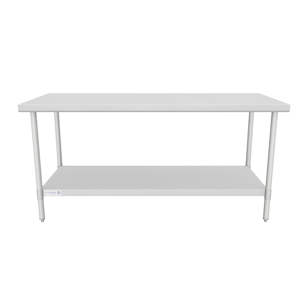 Empura WT3072 72 Inch Standard Duty Stainless Steel Work Table with Adjustable Feet