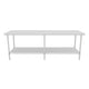 Empura WT3096 96 Inch Stainless Steel Work Table Standard Duty with Adjustable Feet