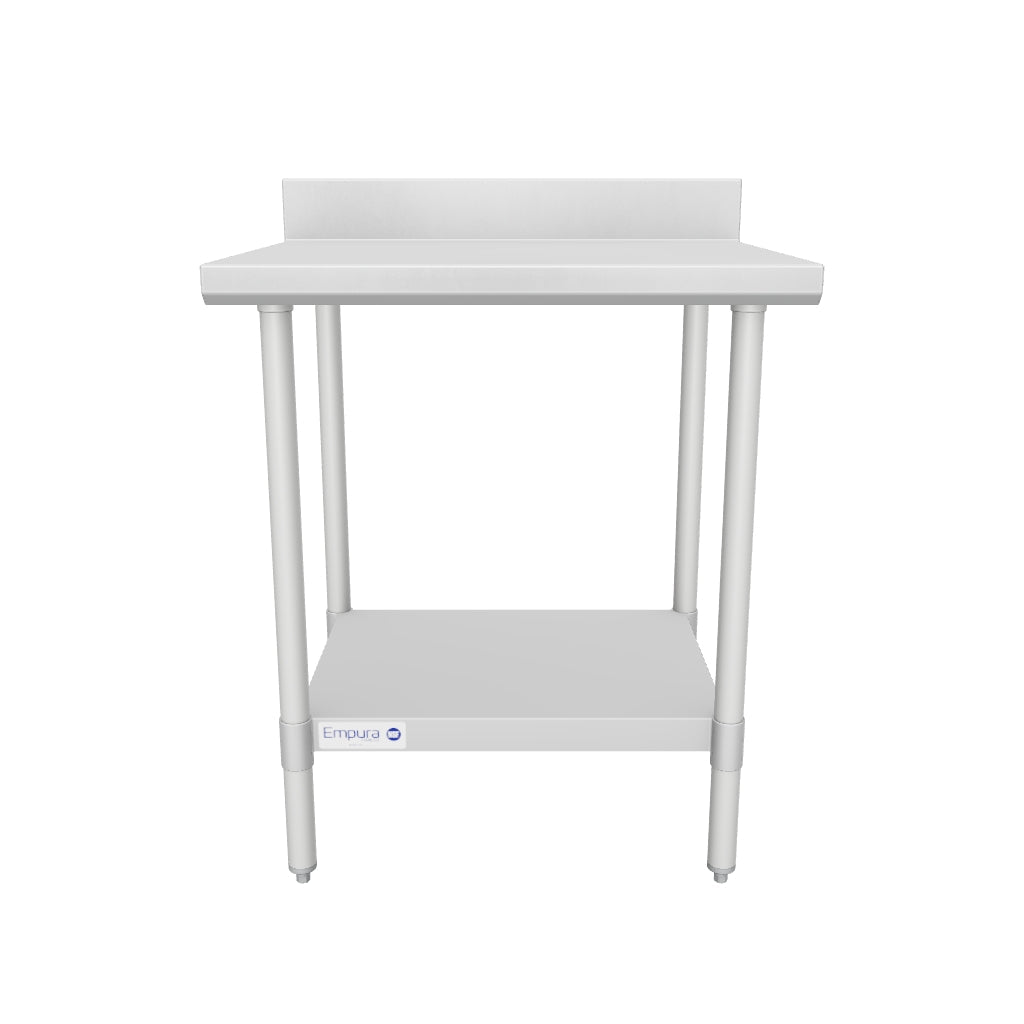 Empura WT4B2430 30 Inch Standard Duty Work Table with 4 Inch Backsplash Stainless Steel