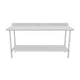 Empura Stainless WT4B2472 72 Inch Work Table with 4 Inch Backsplash and Adjustable Feet