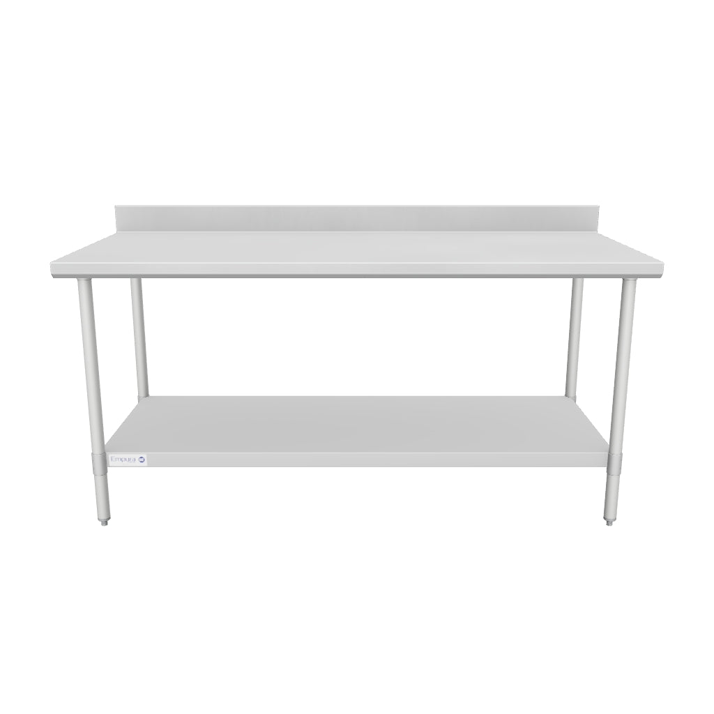 Empura Stainless WT4B3072 72 Inch Work Table with 4 Inch Backsplash