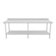 Empura Stainless WT4B3096 96 Inch Work Table 4 Inch Backsplash Galvanized Steel