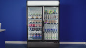Empura commercial glass door merchandiser for retail beverage and food display