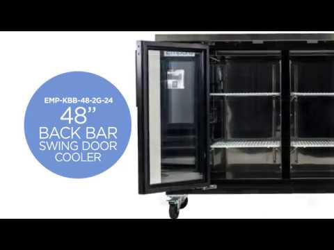 48 inch back bar swing door cooler