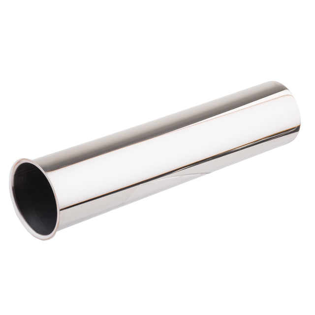 A shiny, cylindrical metal tube with a reflective surface is shown against a white background. Ideal as a Replacement Ice Core for TableCraft beverage dispensers, one end is open and slightly flared; the other is evenly cut. The tube sits diagonally in view.