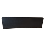 A black, rectangular polypropylene object with slightly rounded corners on the left side. The surface appears smooth and matte, and the object is photographed against a white background. Ideal as a BCD6000 Replacement Divider, it features a subtle angle on the bottom edge.