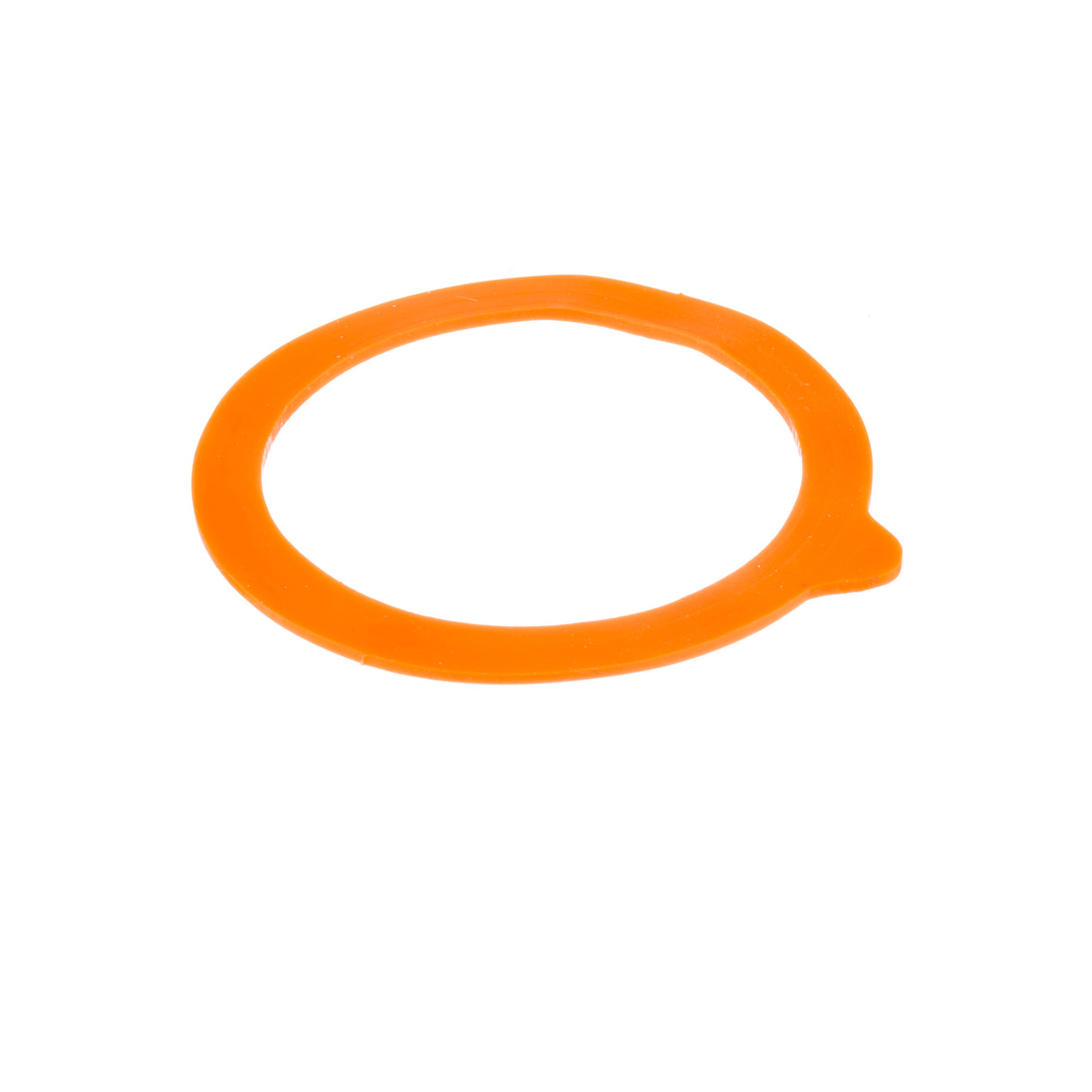 A single orange rubber replacement gasket with a small tab, shown on a white background. The circular, flat ring is smooth, flexible, and dishwasher safe—perfect for sealing jars, containers, or beverage dispensers.