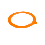 A single orange rubber replacement gasket with a small tab, shown on a white background. The circular, flat ring is smooth, flexible, and dishwasher safe—perfect for sealing jars, containers, or beverage dispensers.