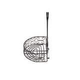 A black powder coated metal corner merchandising rack with ornamental scrollwork, featuring two triangular shelves and a vertical handle at the back, evokes the style of a Mediterranean Versa Rack, isolated on a white background.