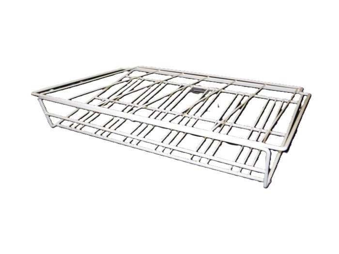 A rectangular, metal wire Turbo Air rack with horizontal and vertical bars, designed for holding or organizing items. The open-structure Gravity feed shelf, in silver, is photographed against a white background.