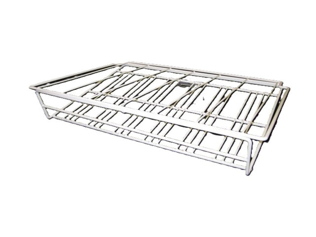 A rectangular, metal wire Turbo Air rack with horizontal and vertical bars, designed for holding or organizing items. The open-structure Gravity feed shelf, in silver, is photographed against a white background.