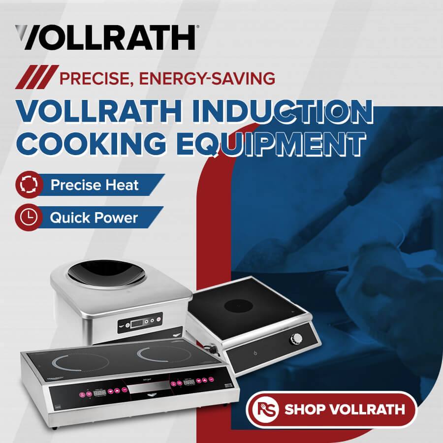 Vollrath commercial induction cooking equipment delivering precise heat control, fast power response, and energy-efficient performance for professional kitchens.