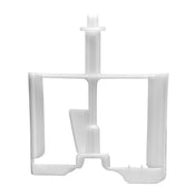 A white plastic mixing paddle, designed for the Waring WCIC20, featuring an upright central rod, horizontal supports, and angled side panels. The open shape with gaps and cutouts suggests it's a removable part from an appliance or container.
