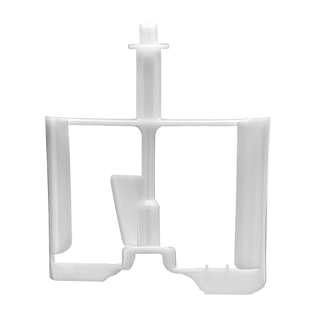 A white plastic mixing paddle, designed for the Waring WCIC20, featuring an upright central rod, horizontal supports, and angled side panels. The open shape with gaps and cutouts suggests it's a removable part from an appliance or container.