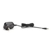 A black WEK200 power adapter with a standard two-prong US plug on one end and a long, coiled cable ending in a small cylindrical connector on the other. The Waring adapter is placed on a white background.