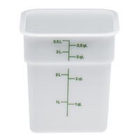 Met Lux 22 qt Square Clear Plastic Food Storage Container - with Blue  Volume Markers - 11 x 11 x 15 3/4 - 10 count box