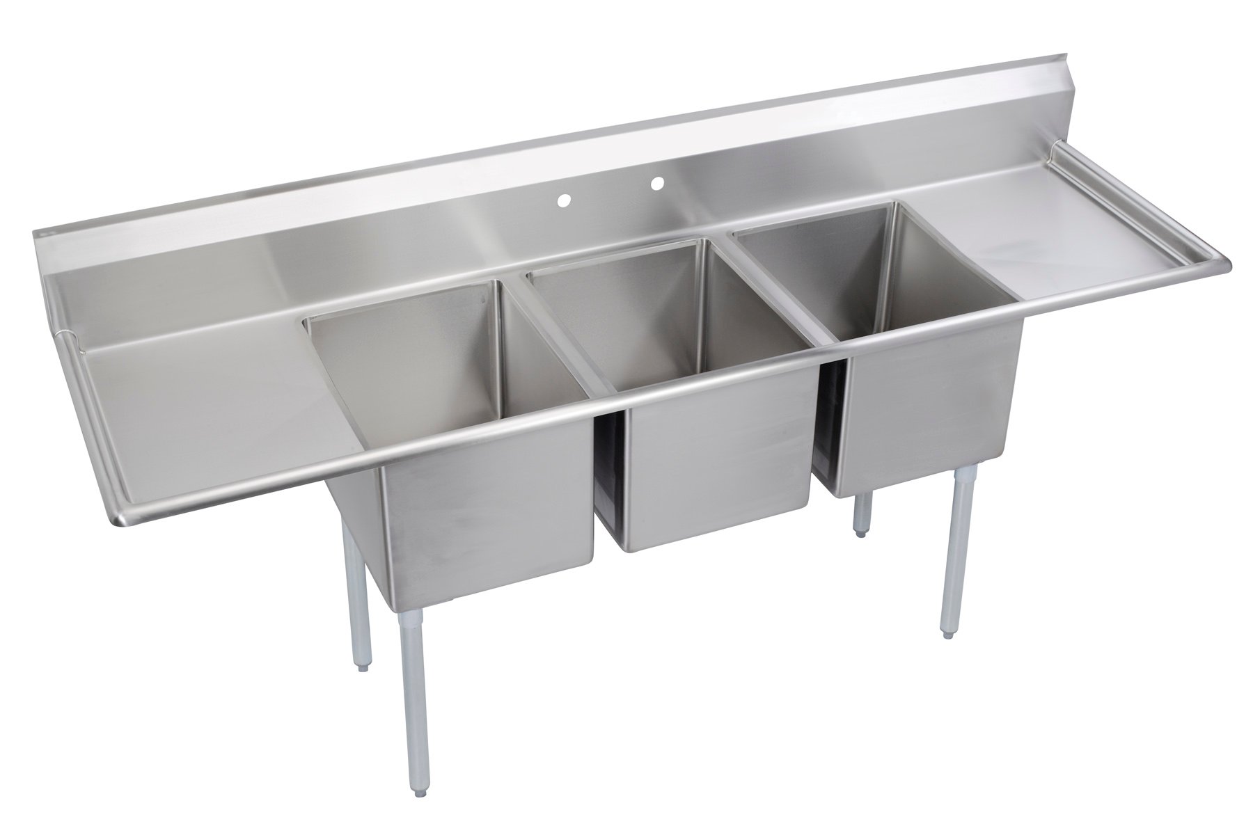 three compartment residential kitchen sink