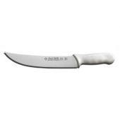 Dexter Russell 05543 Sani-Safe 12" Cimeter Steak Knife with High Carbon Steel Blade and White Polypropylene Handle