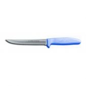 Dexter Russell 13303C Sani-Safe 6" Scalloped Utility Slicer with High-Carbon Steel Blade and Blue Handle