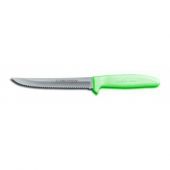 Dexter Russell 13303G Sani-Safe 6" Scalloped Utility Slicer with High-Carbon Steel Blade and Green Handle