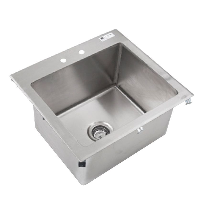 16 Length x 16 Width x 10 Depth 16 Length x 16 Width x 10 Depth John Boos & Co. John Boos PBHS-W-1616-SSLR Stainless Steel Hand Sink, Faucet Not Included Left Hand and Right Hand Side Splash 