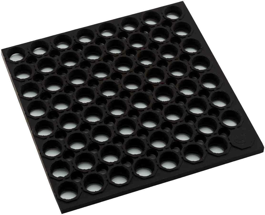 Black Winco 18-Inch x 12-Inch Service Mats Set of 3 by Winco US