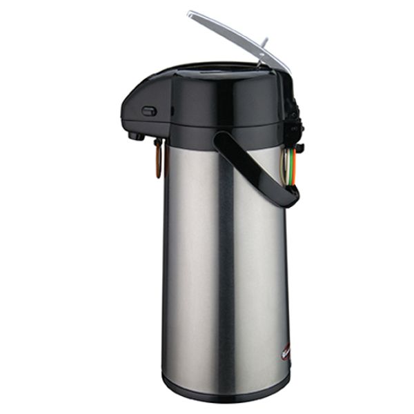 Lever Top Winco Glass Lined Airpot 3-Liter