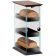 Cal-Mil 1204-52 21" x 8" x 13" Three Tier Bread Display Case with Wood Top and Base