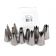 Matfer 166700 Stainless Steel Decorating Tube Tip Set, Assorted Star Shapes