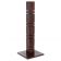 Cal-Mil 791-52 Brown 32 1/2" High 9" Square Dark Wood Westport Pillar Riser With Notched Sides For Glass Shelving