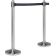 American Metalcraft RSRTBK Securit Barrier Post and Base System with 84" Black Nylon Tape