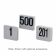 American Metalcraft 4150 4" x 4" Plastic Table Number Cards, Numbers 101 Through 150