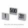 American Metalcraft 4250 4" x 4" Plastic Table Number Cards, Numbers 201 Through 250