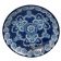 American Metalcraft BLUP5 Isabella Collection 6 oz. Round Blue / White Floral Melamine Plate