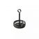 American Metalcraft FWC69 Flat Coil Round Wrought Iron Condiment Basket 6 1/4" x 9 1/2"