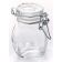 American Metalcraft HMMJ3 Clear 3 1/2 oz 3 1/4 Inch Diameter Round Glass Mini Apothecary Jar With Hinged Lid