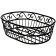 American Metalcraft OSC9 Black 9" x 6-3/4" Oval Scroll Design Bread Basket