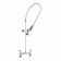 T&S Brass B-0123-B 8" Deck-Mounted Pre-Rinse Unit with 6" Wall Bracket and 44" Flexible Hose - 1.15 GPM