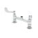 T&S Brass B-0220-LN-WH4 8" Deck Mount Double Pantry Faucet 