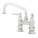 T&S Brass B-0227 - 8-Inch Deck Mounted Double Pantry Faucet