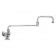 T&S Brass B-0260 Wall-Mounted Single Pantry Faucet 18" Double Jointed Swing Nozzle - 1/2" NPT