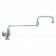T&S Brass B-0261 Wall Mount Pantry Faucet with Double Joint Swing Nozzle and Four-Arm Handle