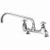 T&S Brass B-0293 8" Center Deck-Mounted Faucet with 12" Big-Flo Swing Nozzle - 3/4" NPT
