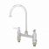 T&S Brass B-0321-CC-CR Deck Mount Double Pantry Faucet with Swivel Gooseneck Nozzle and CC Inlets/Cerama Cartridges