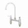 T&S Brass B-0321-CC Deck Mount Double Pantry Faucet with Swivel Gooseneck Nozzle and CC Inlets