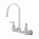 T&S Brass B-0330 8" Center Wall-Mounted Faucet with 11" Rigid Gooseneck - 1/2" NPT