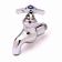 T&S Brass B-0703 Wall-Mounted Single Sink Faucet with 4-Arm Handle and Blue Index - 1/2" Male Inlet