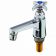 T&S Brass B-0710 Single Temperature Deck Mount Basin Faucet with 4-Arm Handle and Blue Index - 1/2" NPSM Male Inlet