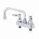 T&S Brass B-1110 Deck Mount Workboard Faucet with 6" Swing Nozzle and 4" Centers